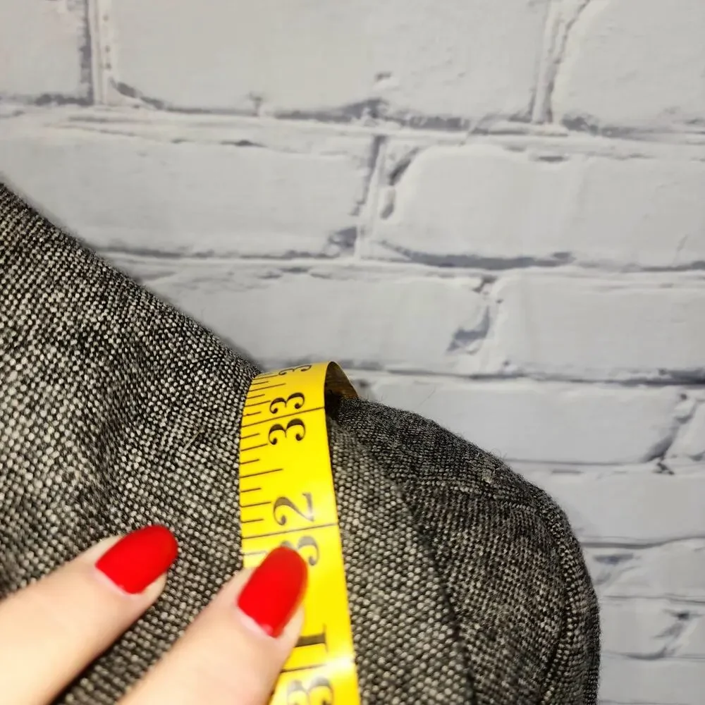 CAbi Coat Womans 8 Gray Wool Tweed Shakespeare Swing Professional corpcore